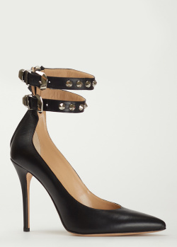 Черные туфли Alessandra Rich с декором-заклепками, фото